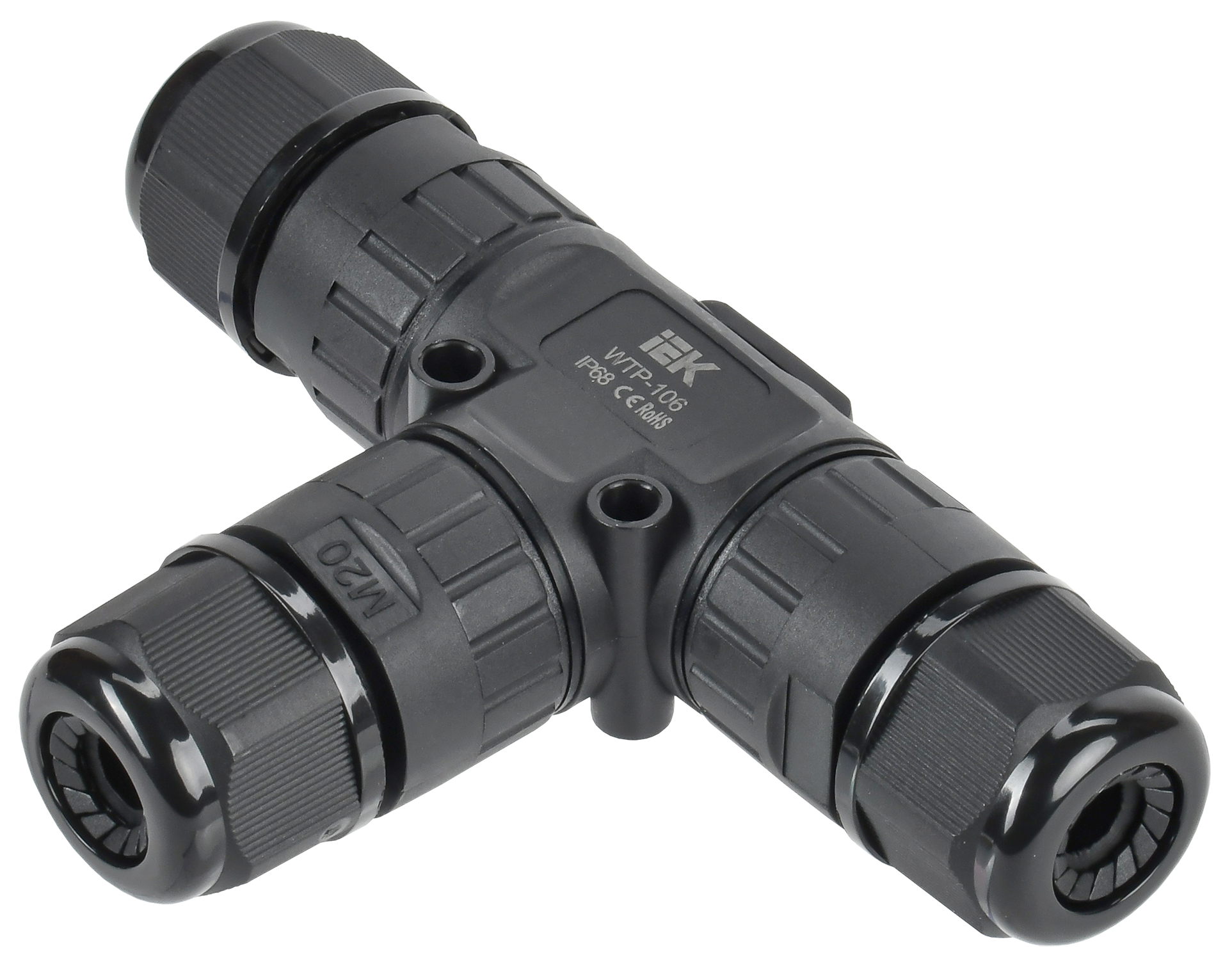 Коннектор кабельный герметичный WTP-106 3 PIN IP68 IEK
