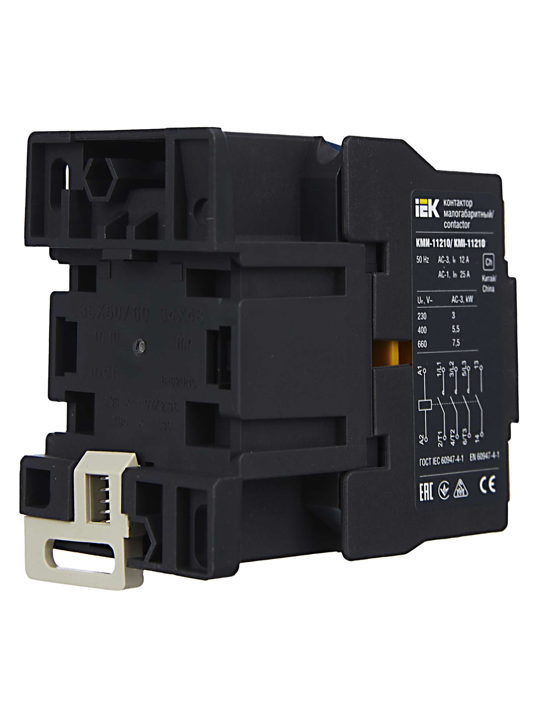 Контактор КМИ-11210 12А 230В/АС3 1NO IEK