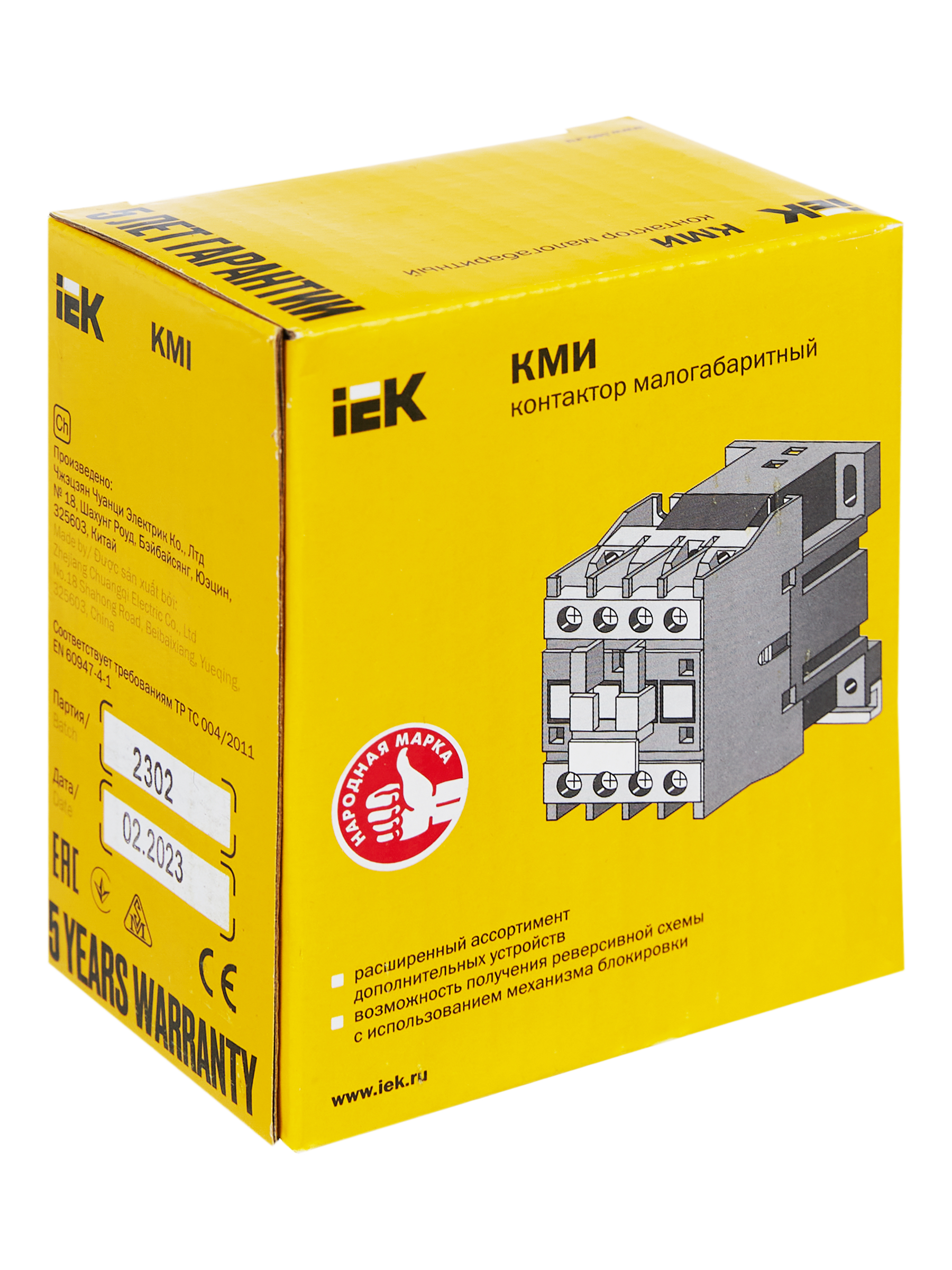 Контактор КМИ-11210 12А 230В/АС3 1NO IEK