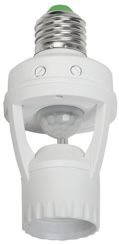 Датчик движения ДД-045 E27 60Вт 360град 6м IP20 белый IEK