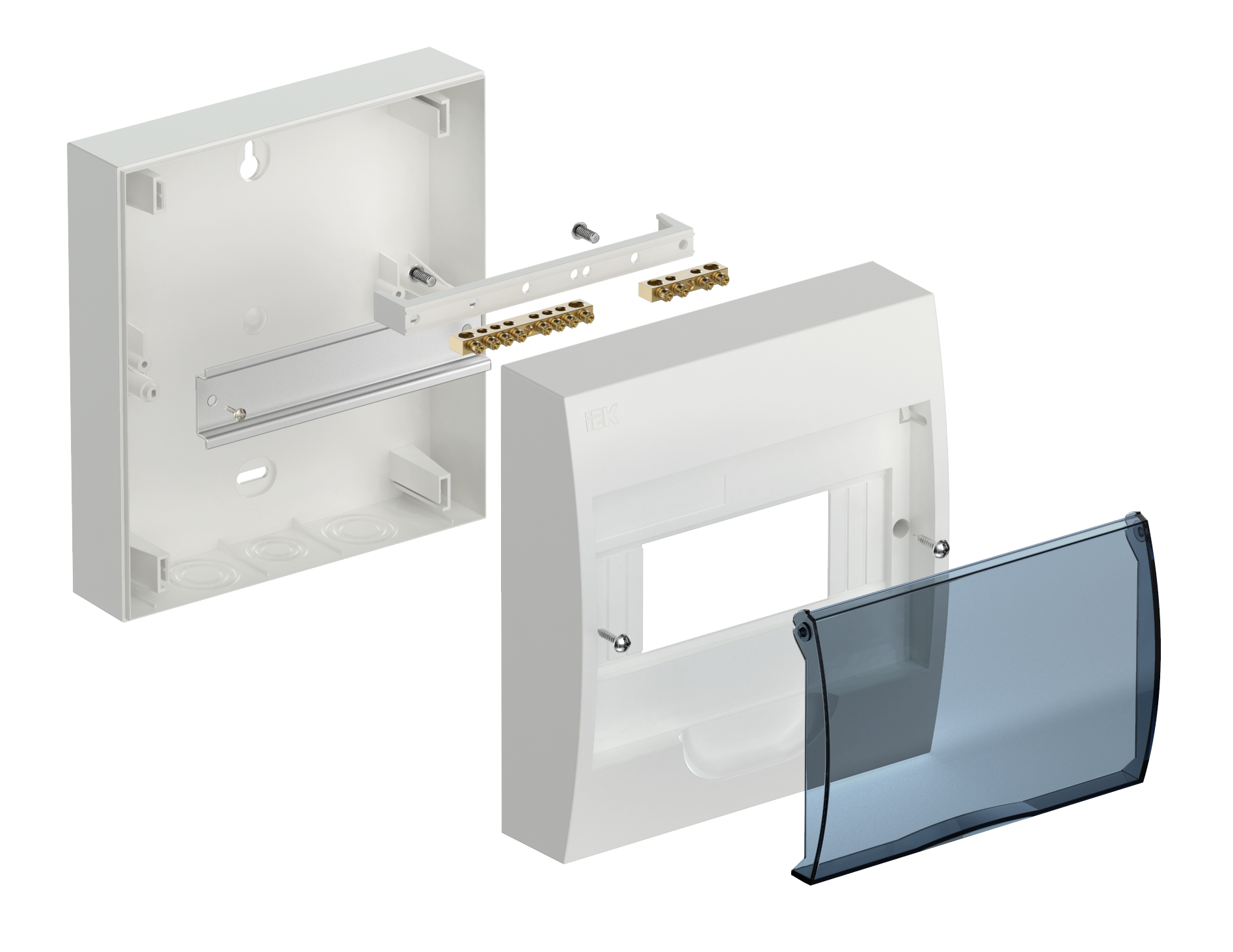 KREPTA 3 Корпус пластиковый ЩРН-П-8 IP41 белый IEK