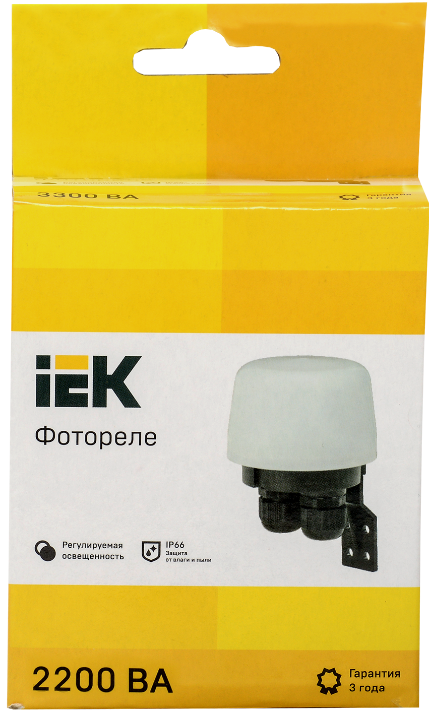 Фотореле ФР-603 2200ВА IP66 белый IEK