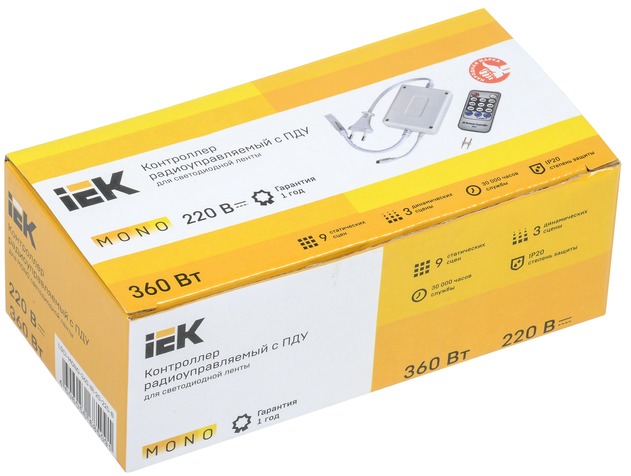 Контроллер с ПДУ ИК MONO 1 канал 220В 3А 360Вт IEK