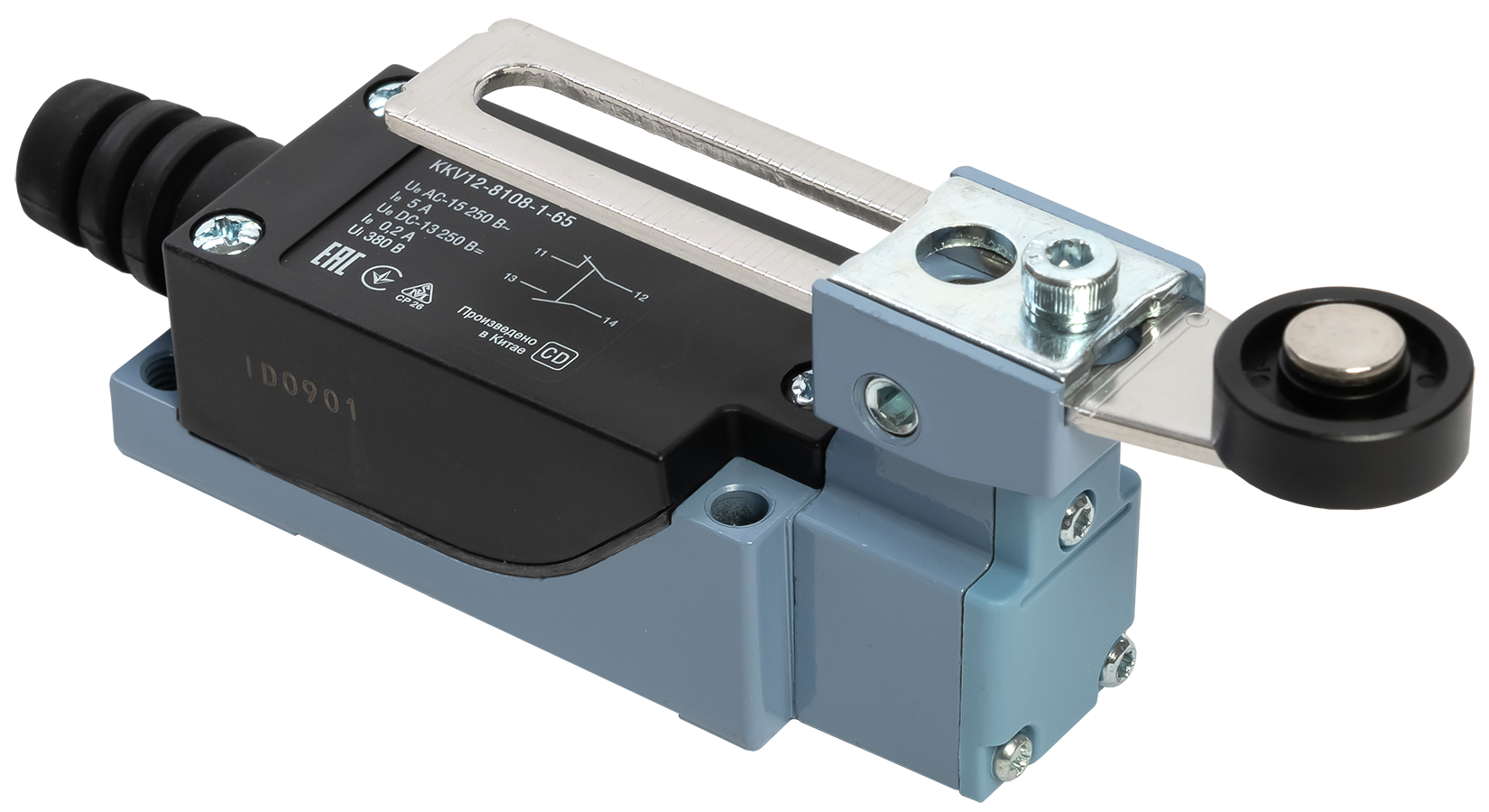 Выключатель концевой КВ-8108 регулируемый рычаг с пластиковым роликом IP65 IEK