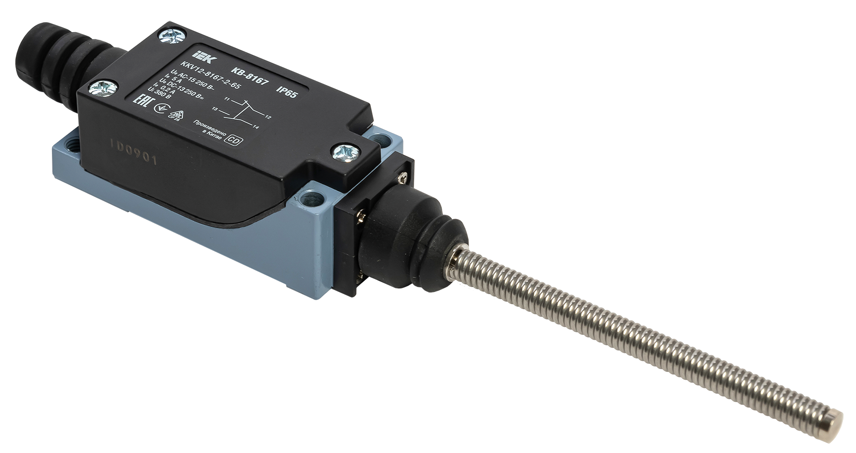 Выключатель концевой КВ-8167 гибкий пружинный стержень IP65 IEK