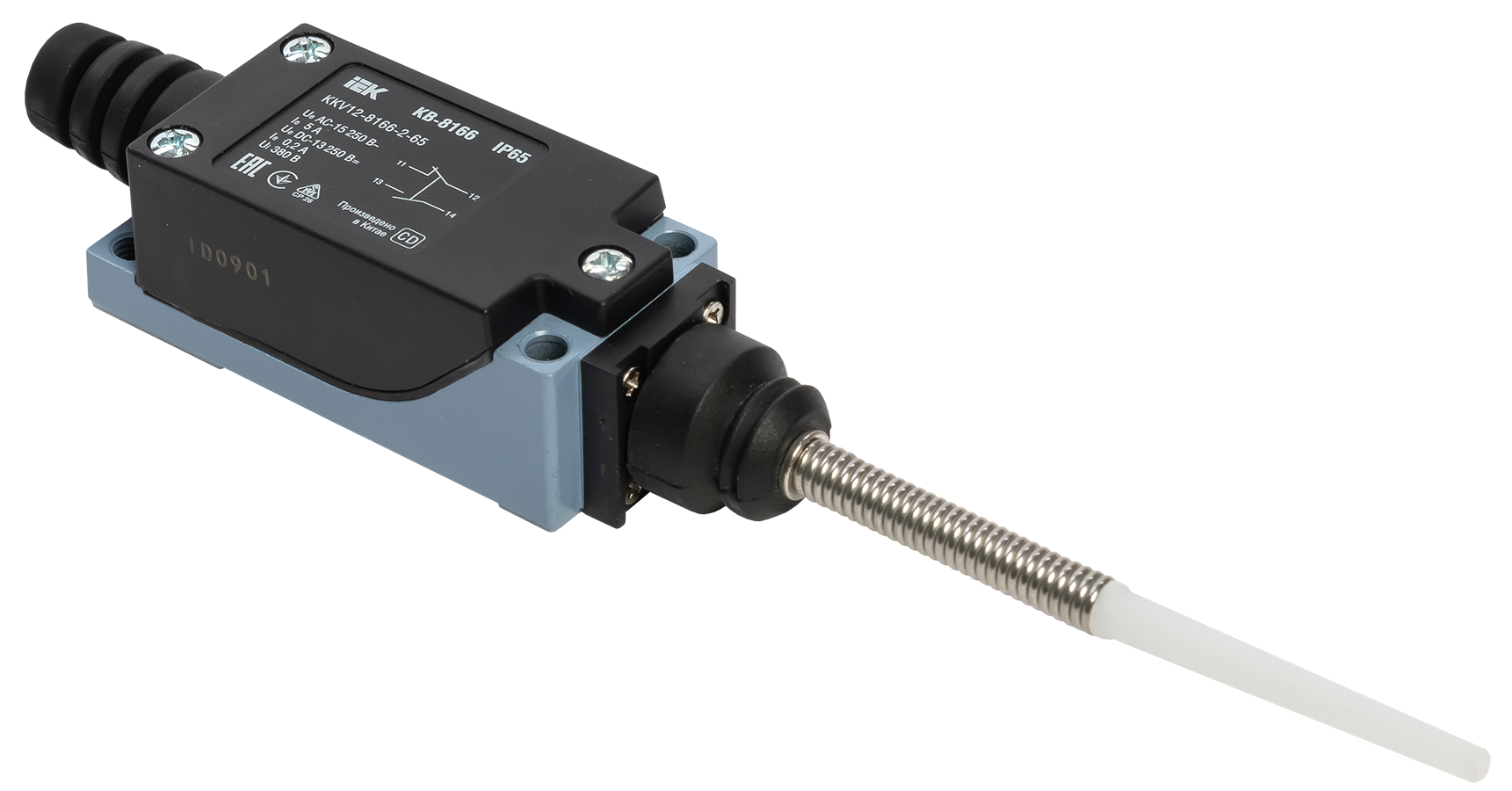 Выключатель концевой КВ-8166 шток пружинный с диэлектриком на отклонение IP65 IEK