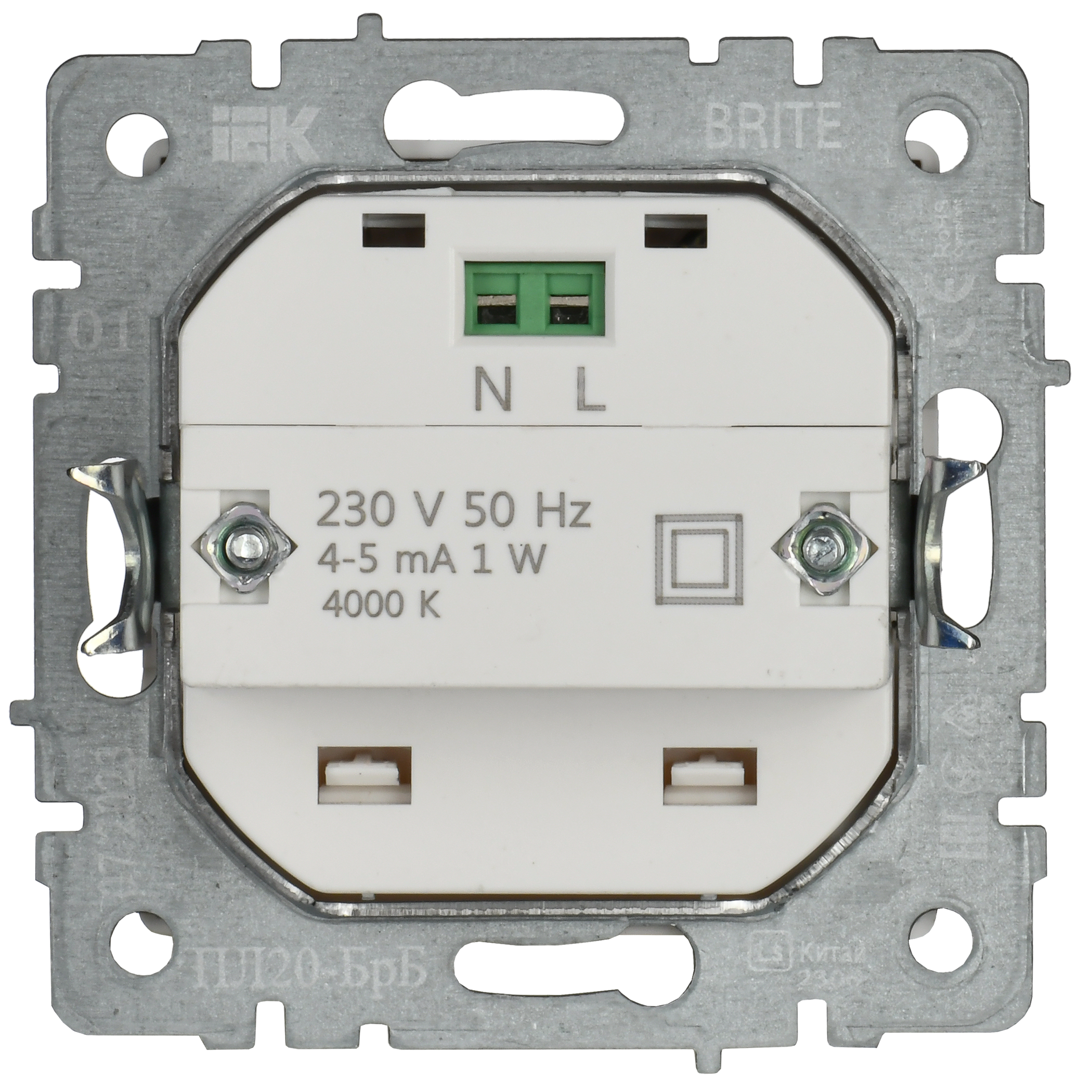 BRITE Подсветка светодиодная встраиваемая ПЛ20-БрБ белый IEK