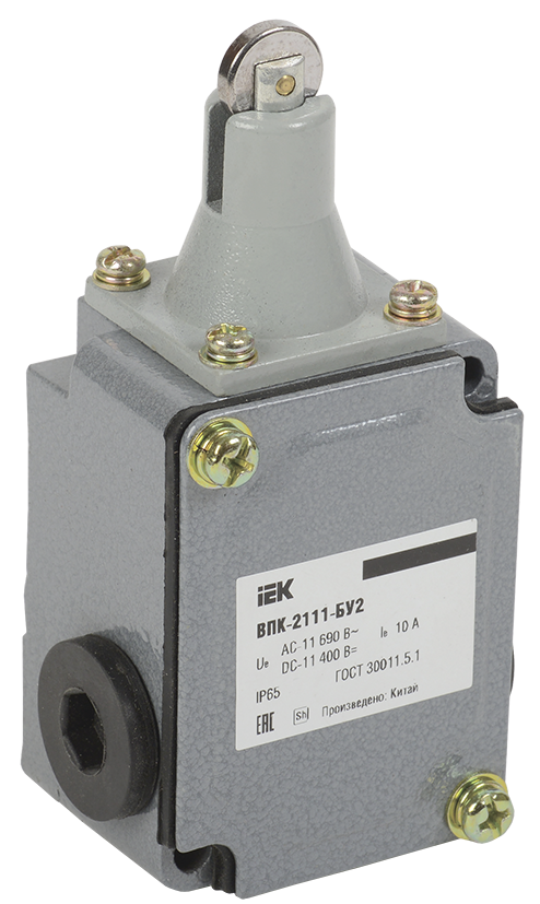 Выключатель концевой ВПК-2111-БУ2 толкатель с роликом IP65 IEK