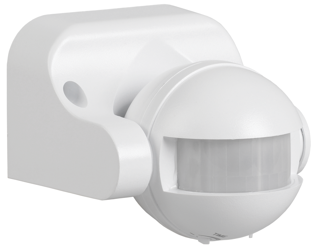 Датчик движения ДД-009 1100Вт 180град 12м IP44 белый IEK