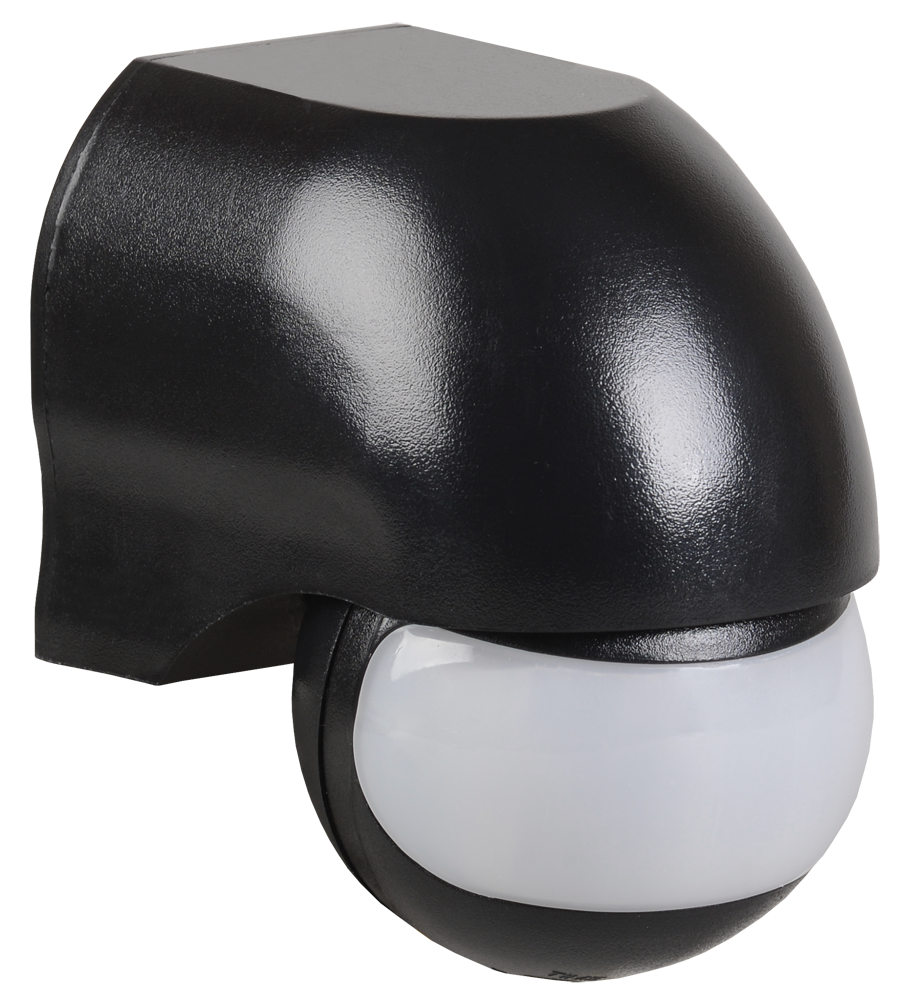 Датчик движения ДД-010 1100Вт 180град 10м IP44 черный IEK