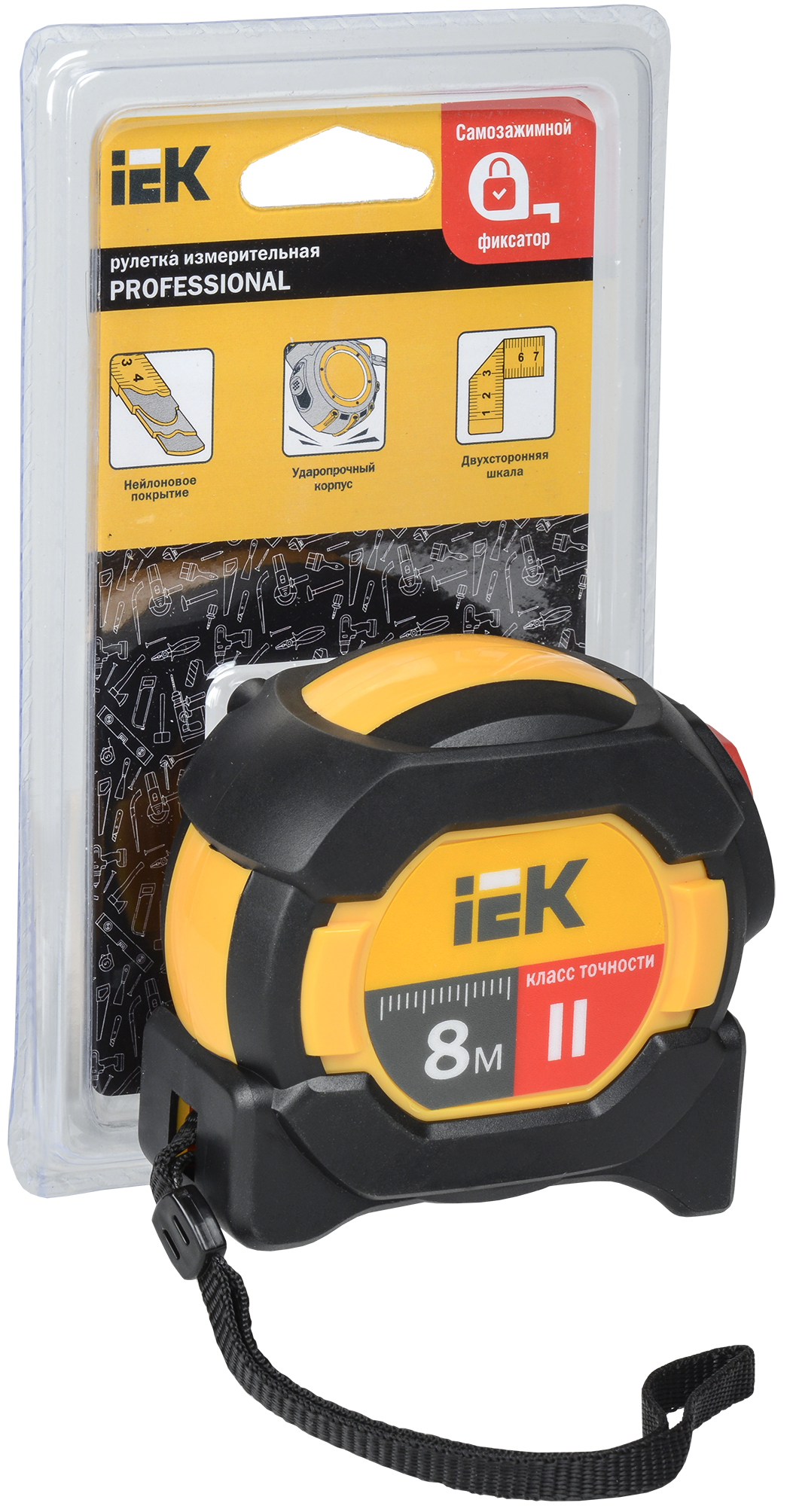 Рулетка измерительная PROFESSIONAL 8м IEK