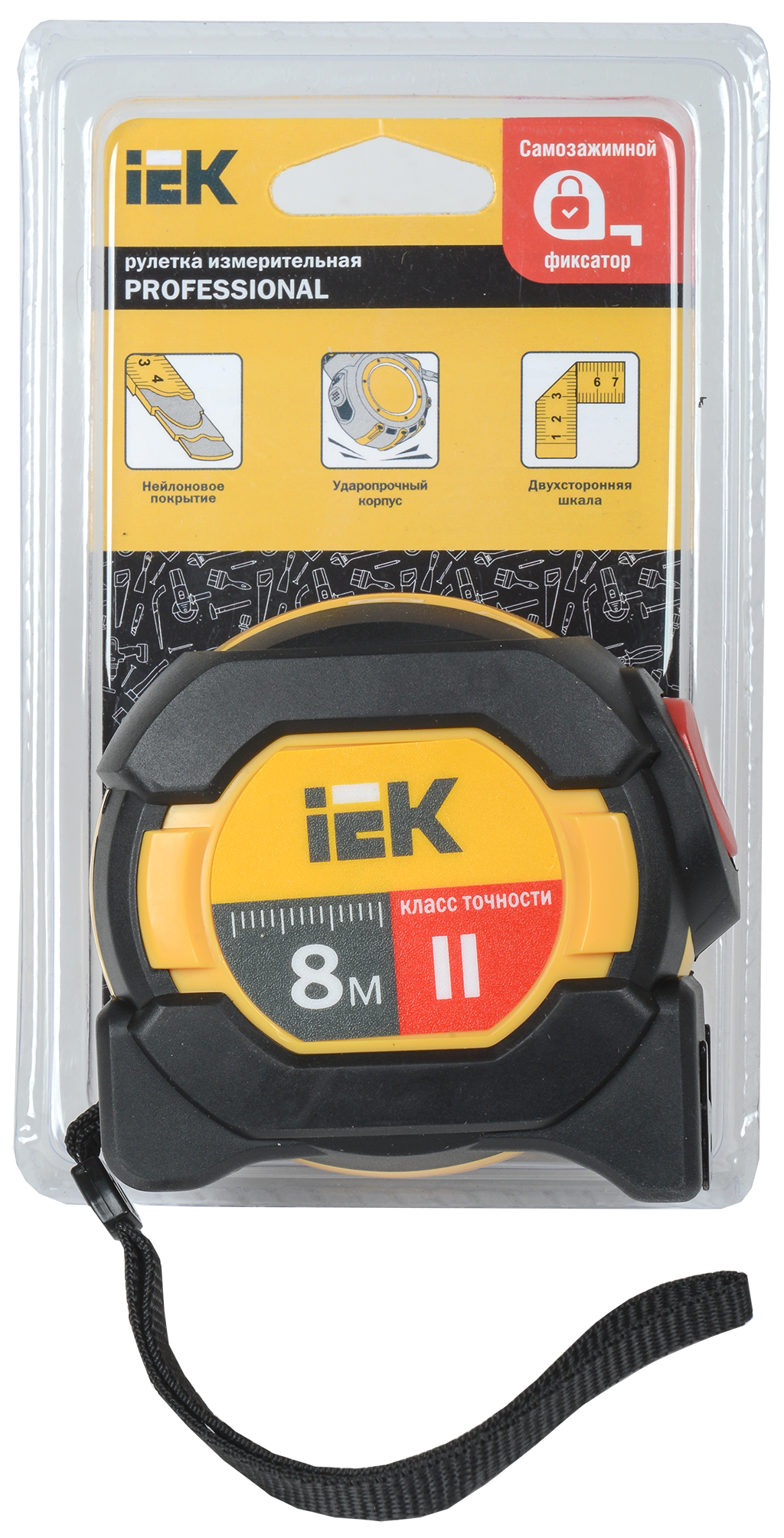 Рулетка измерительная PROFESSIONAL 8м IEK