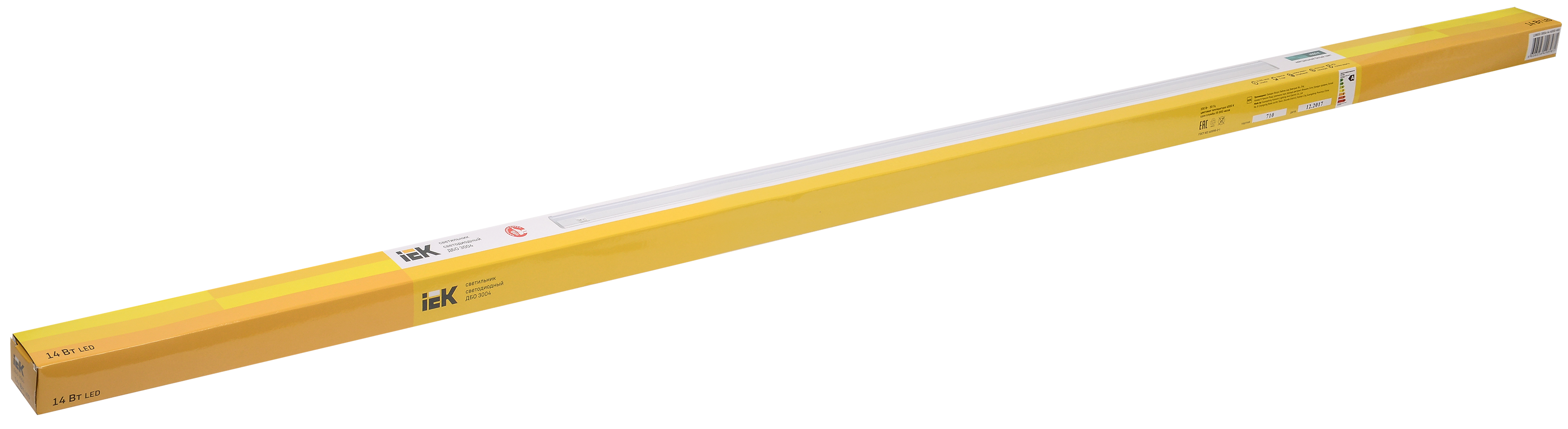 Светильник светодиодный линейный ДБО 3004 14Вт 4000К IP20 1172мм пластик IEK