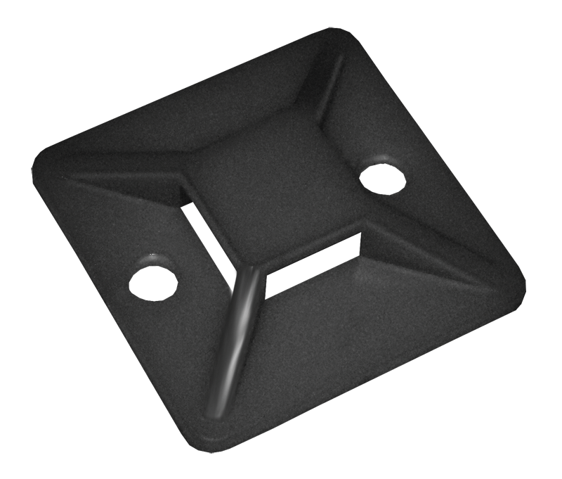 Площадка самоклеящаяся 40х40 черная под хомуты (100шт) IEK