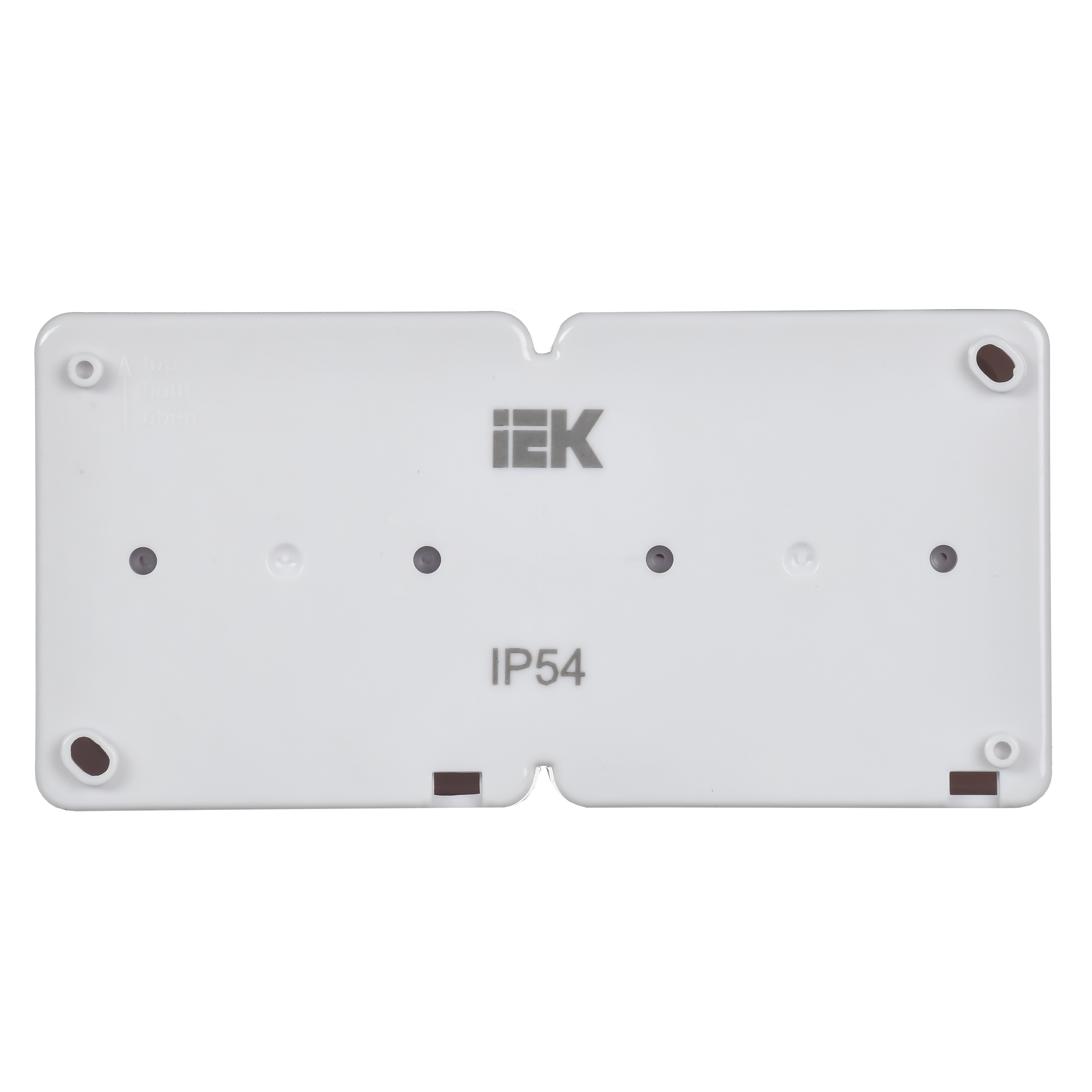 Блок горизонтальный для открытой установки БГб-22-31-ГПБд (Выключатель 1-клавишный + розетка 1-местная с заземляющим контактом) IP54 ГЕРМЕС PLUS (белый/дымчатый) IEK