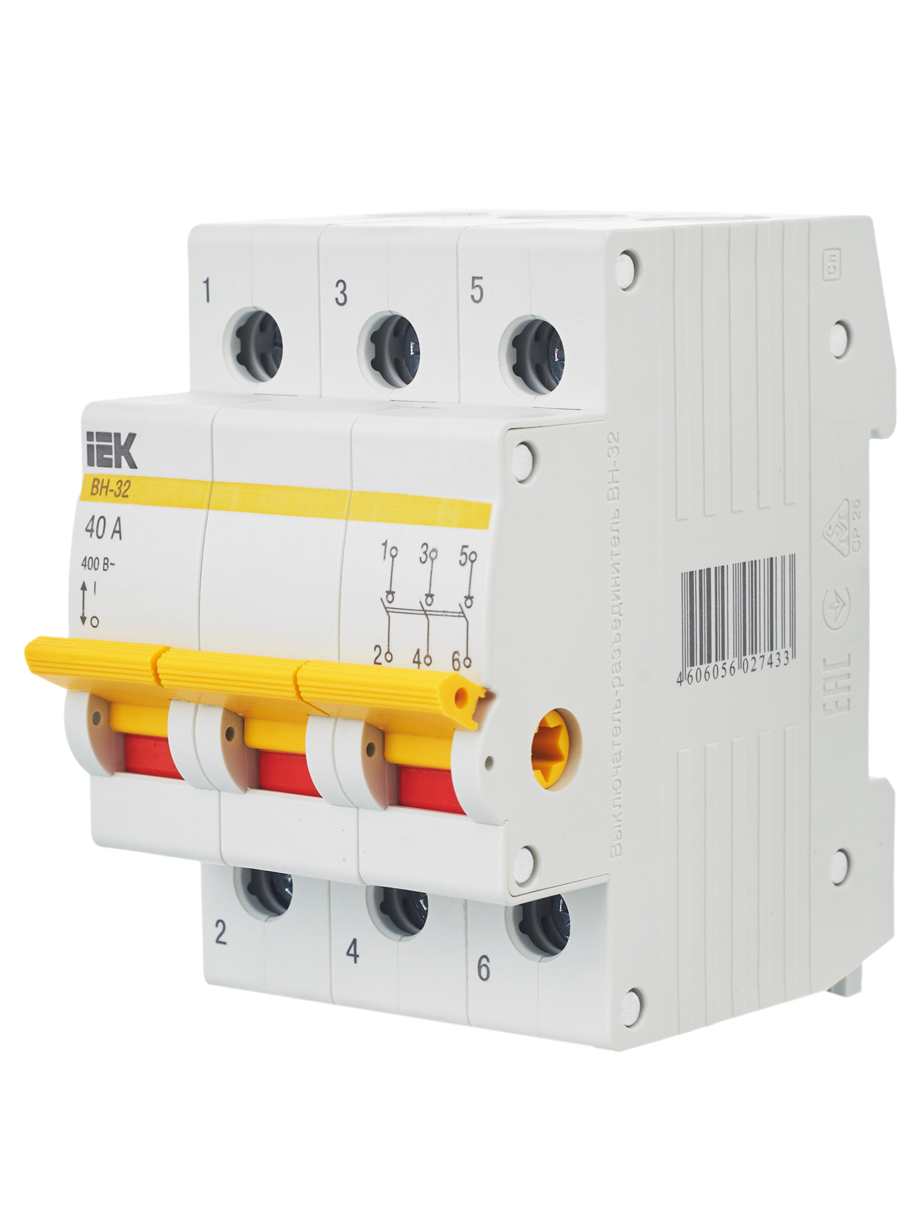 KARAT Выключатель нагрузки (мини-рубильник) ВН-32 3P 40А IEK