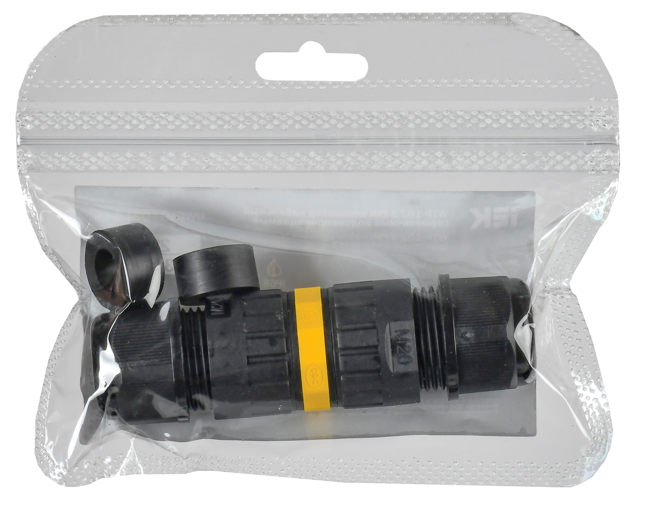 Коннектор кабельный герметичный WTP-102 3 PIN IP68 IEK