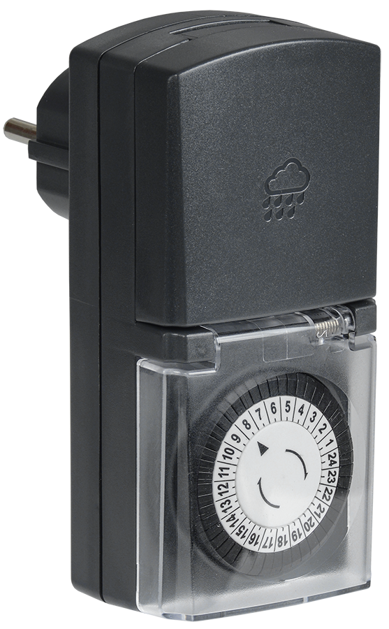 РТМ-4 Розетка-таймер механический 30мин 24ч 48on/off 16А IP44 черная IEK