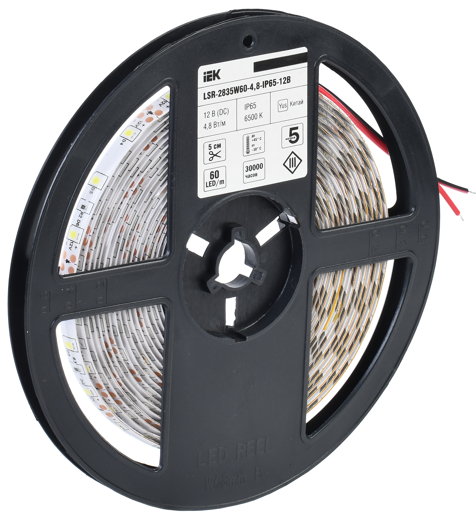 Лента светодиодная 5м LSR-2835W60-4,8-IP65-12В IEK