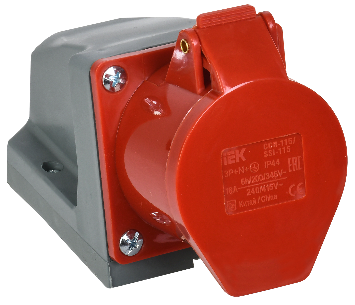 Розетка стационарная CCИ-115 3Р+РЕ+N 16А 380-415В IP44 IEK