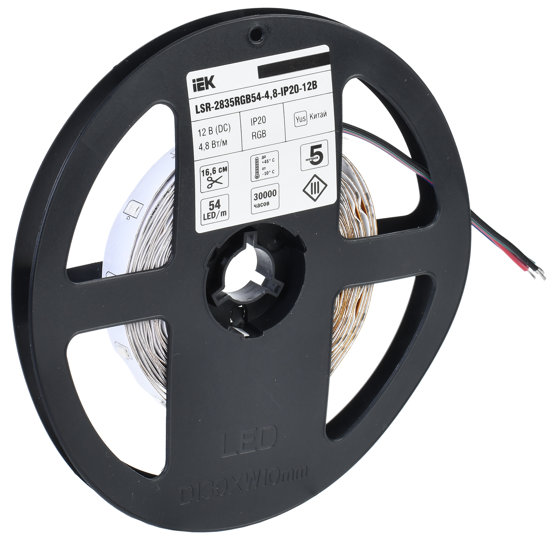 Лента светодиодная 5м LSR-2835RGB54-4,8-IP20-12В IEK