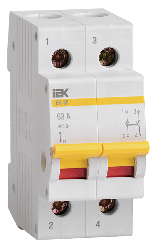 KARAT Выключатель нагрузки (мини-рубильник) ВН-32 2P 63А IEK