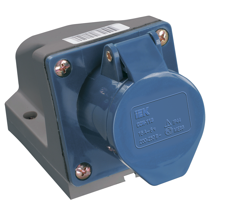 Розетка стационарная ССИ-123 2P+PE 32А 200-250В IP44 IEK