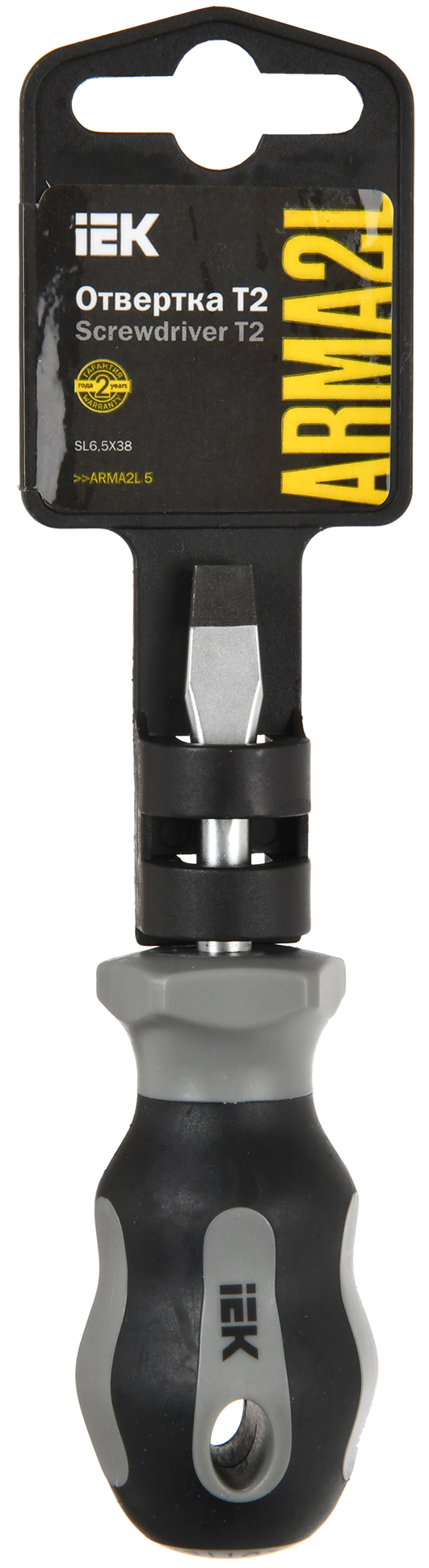 ARMA2L 5 Отвертка SL6,5х38 Т2 IEK