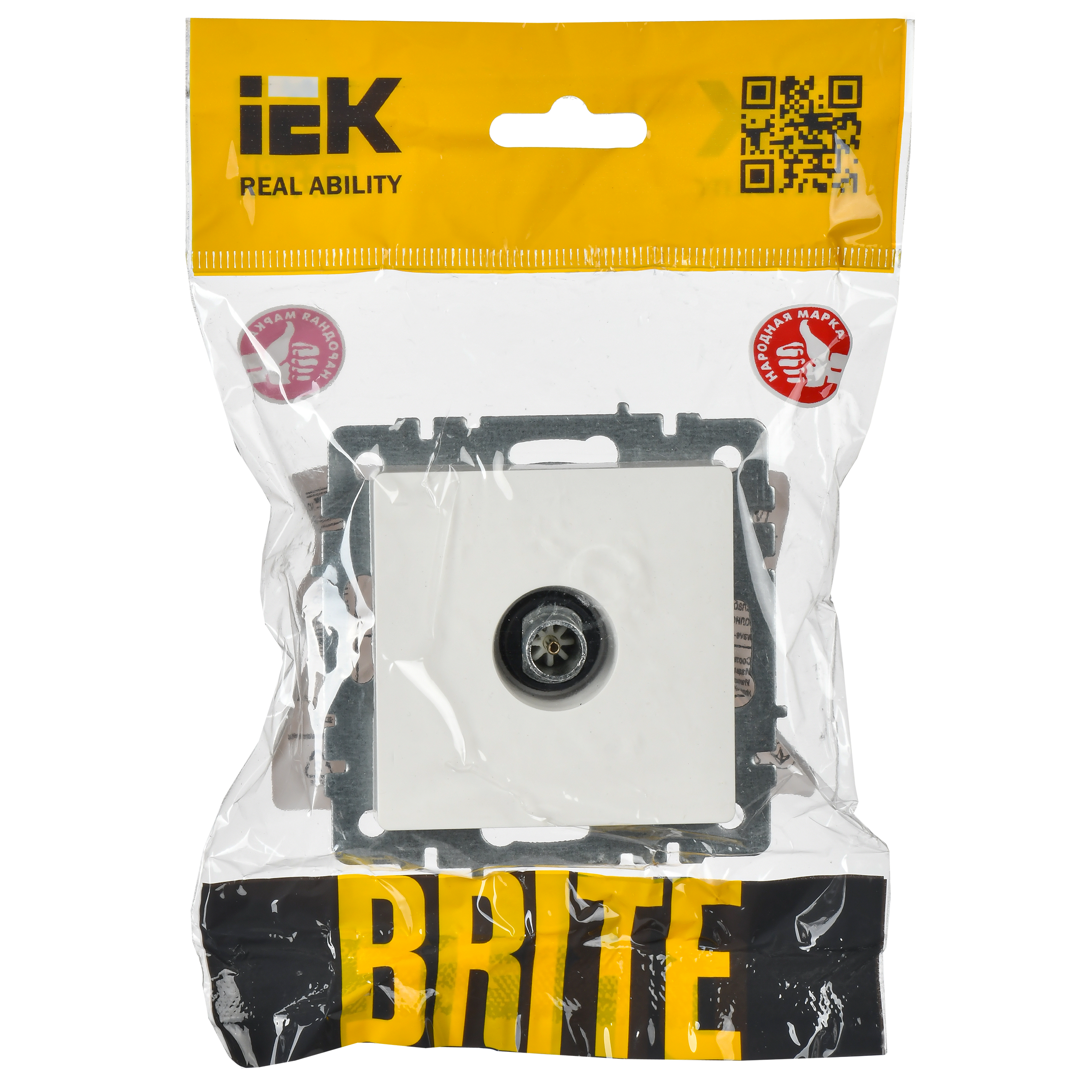 BRITE Розетка TV оконечная РТВ11-0-БрБ белый IEK
