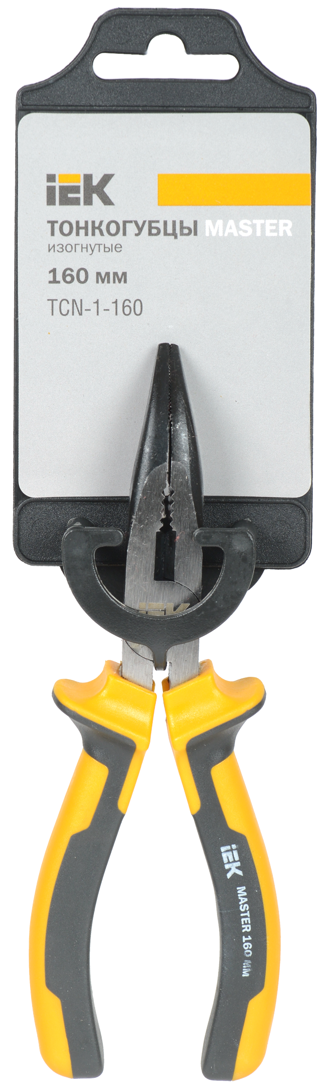 Тонкогубцы изогнутые MASTER 160мм IEK