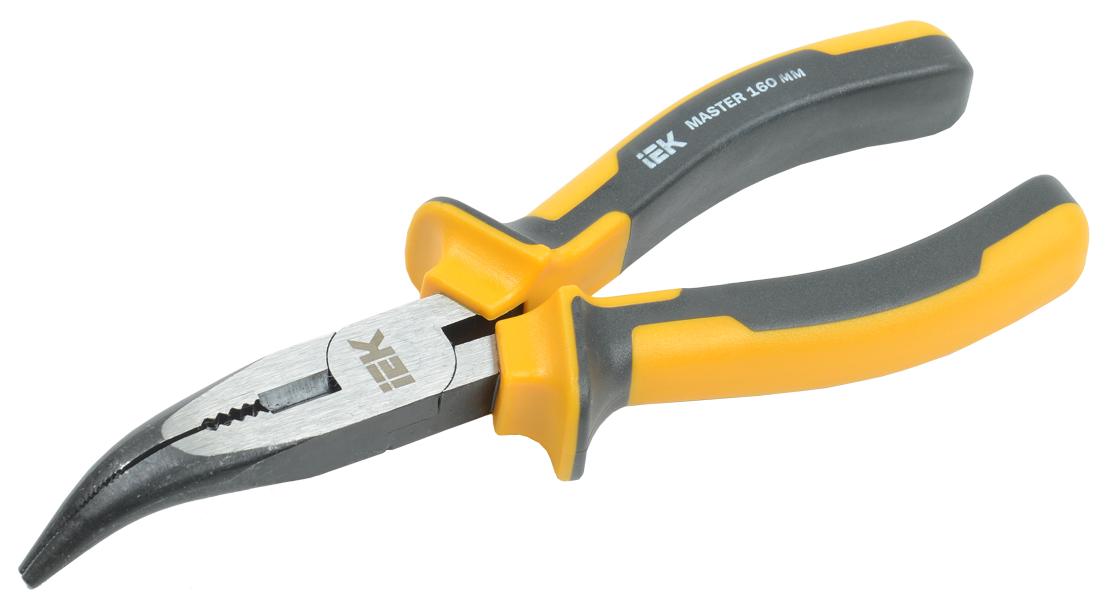 Тонкогубцы изогнутые MASTER 160мм IEK