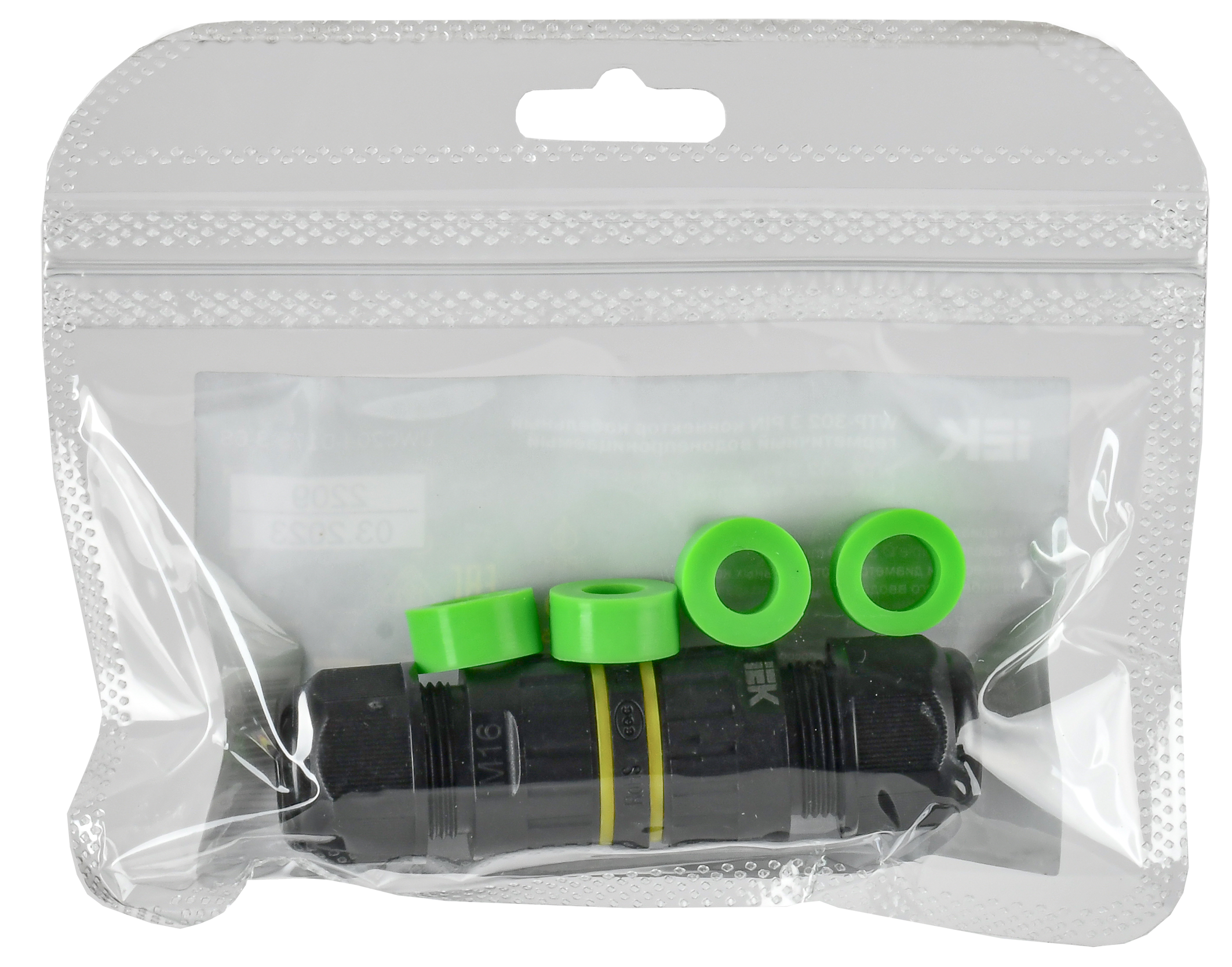 Коннектор кабельный герметичный WTP-302 3 PIN IP68 IEK