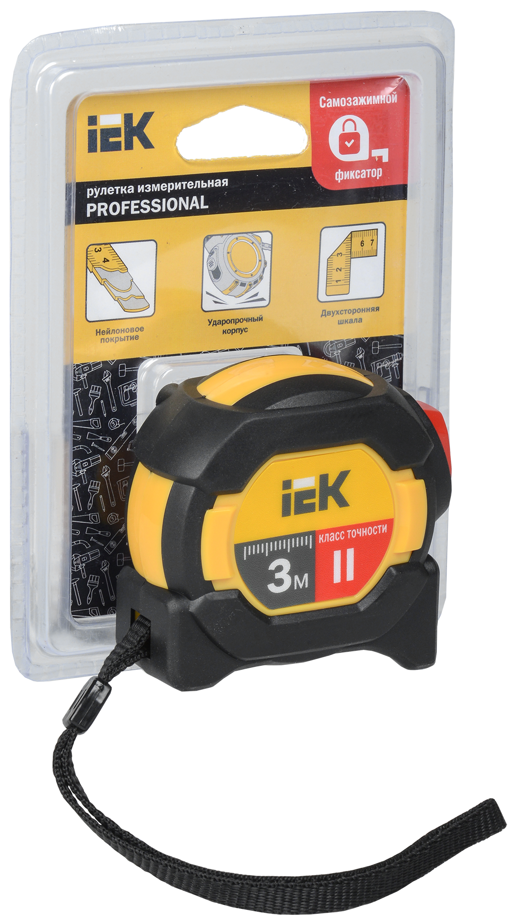 Рулетка измерительная PROFESSIONAL 3м IEK
