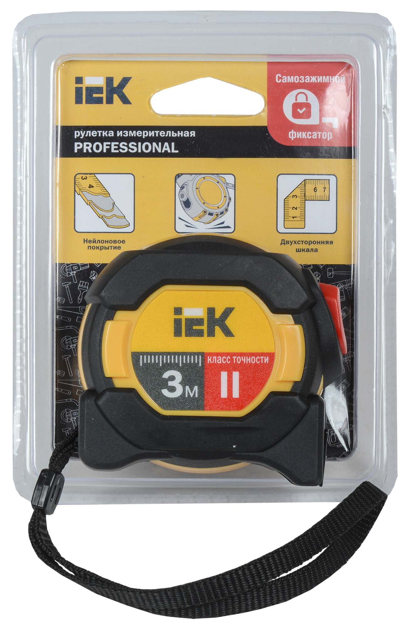 Рулетка измерительная PROFESSIONAL 3м IEK