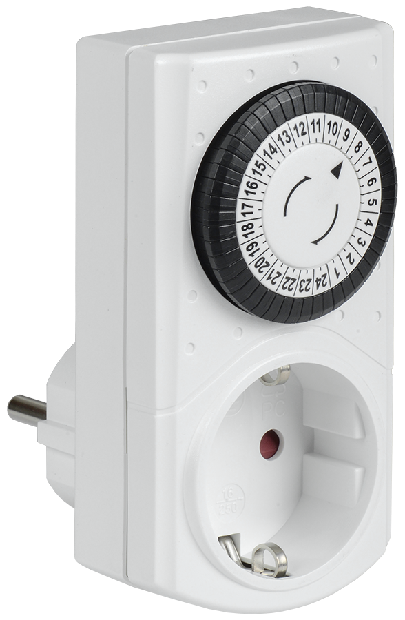 Розетка-таймер механический РТМ-1 30мин 24ч 48on/off 16А IP20 IEK