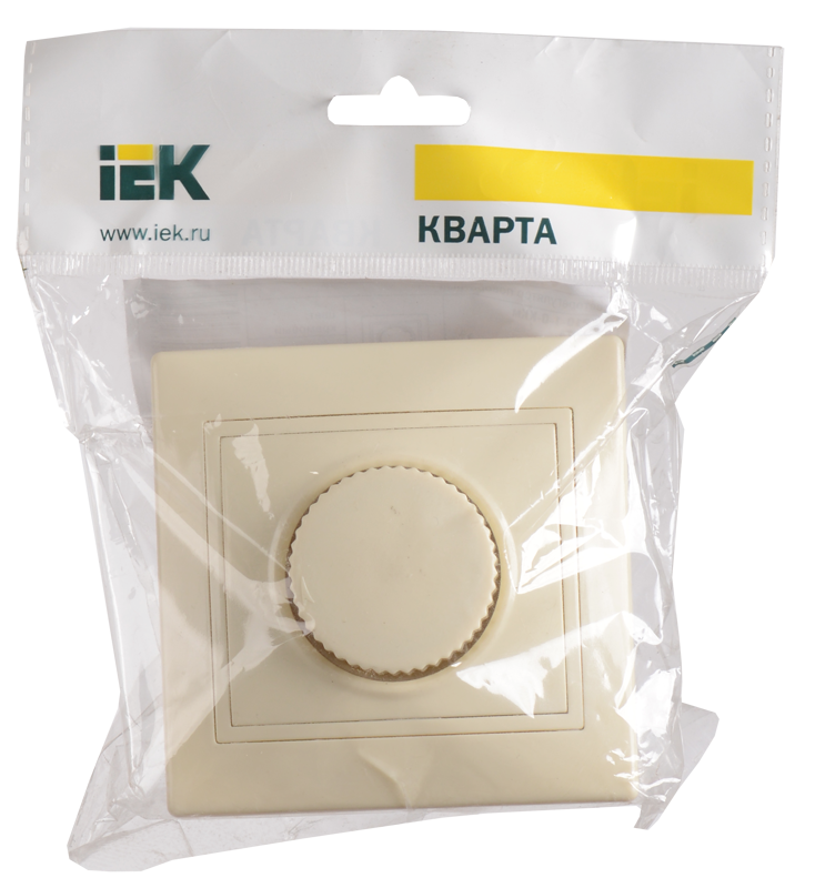 KVARTA Светорегулятор поворотный 400Вт ВСР10-1-0-ККм кремовый IEK