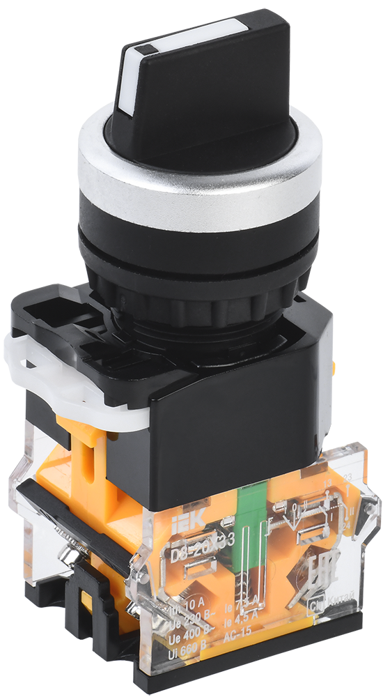 Переключатель D8-20X33 на 3 положения 2NO черный IEK