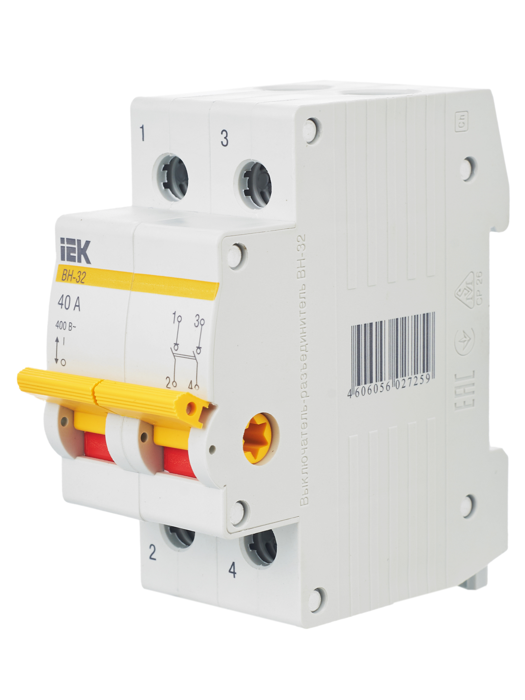KARAT Выключатель нагрузки (мини-рубильник) ВН-32 2P 40А IEK