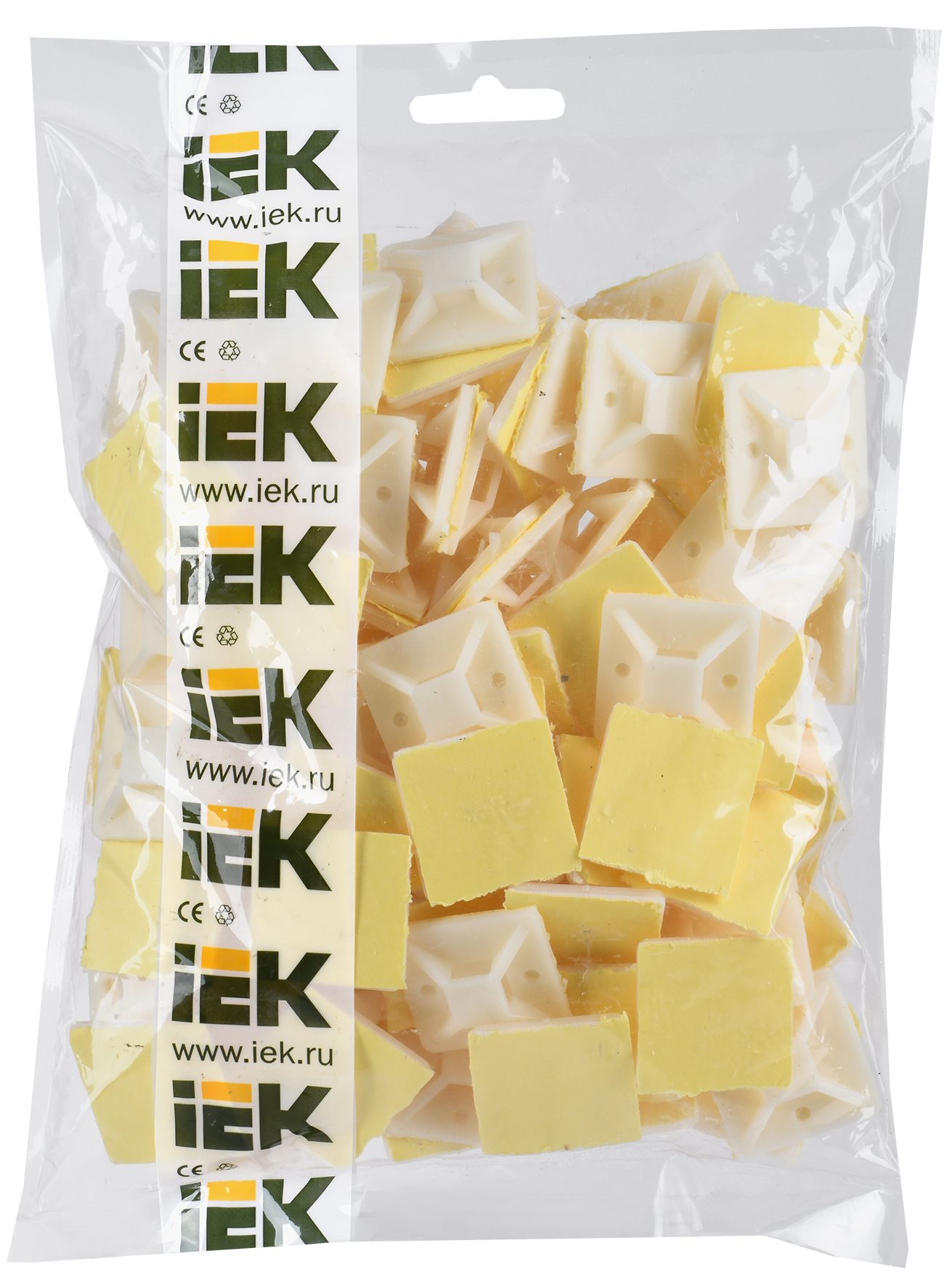 Площадка самоклеящаяся 30х30 белая под хомуты (100шт) IEK