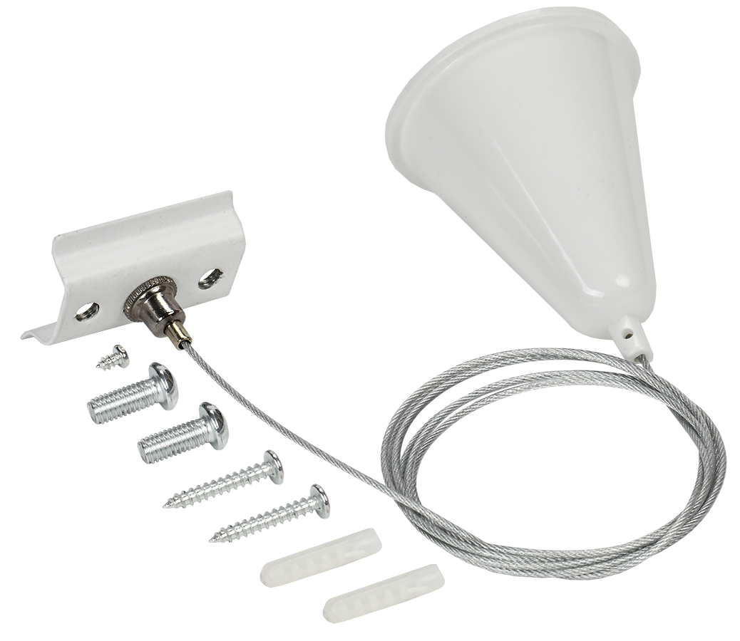 Комплект подвеса для шинопровода с тросом 1,5м белый IEK