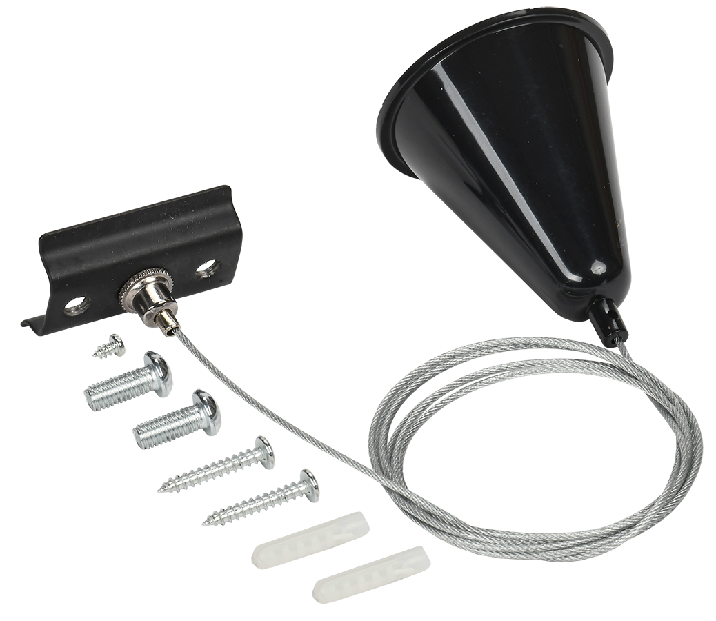 Комплект подвеса для шинопровода с тросом 1,5м черный IEK