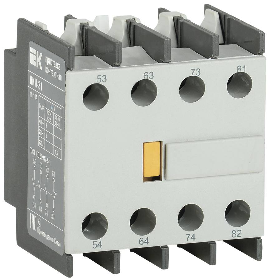 Приставка ПКИ-31 дополнительные контакты 3NO+1NC IEK