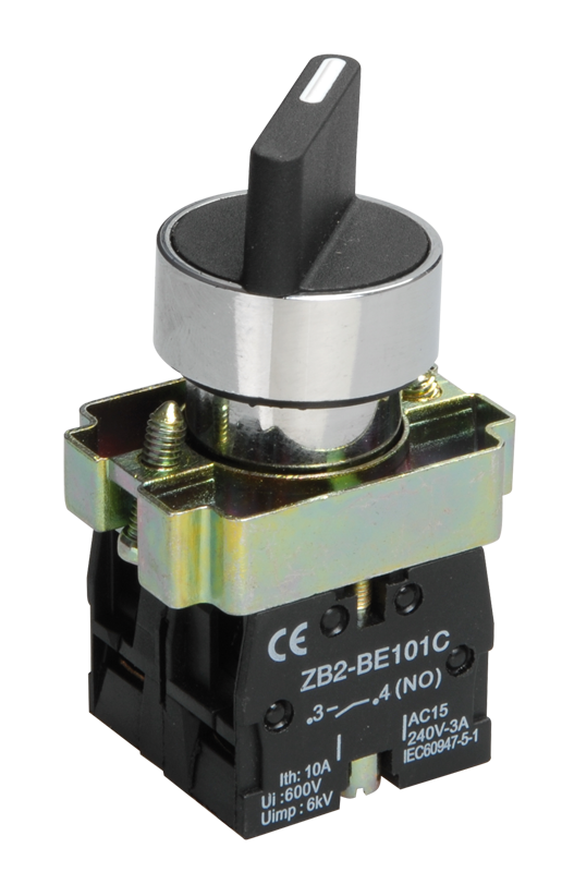 Переключатель LAY5-BD33 на 3 положения "I-0-II" стандартная ручка 2NO IEK