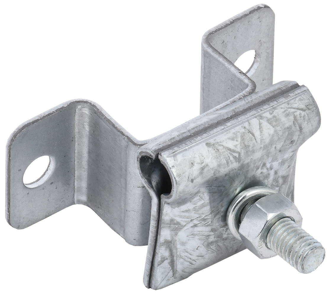 Держатель-зажим соединительный круглого проводника 6-12мм опорный L=30-40мм оцинкованная сталь IEK