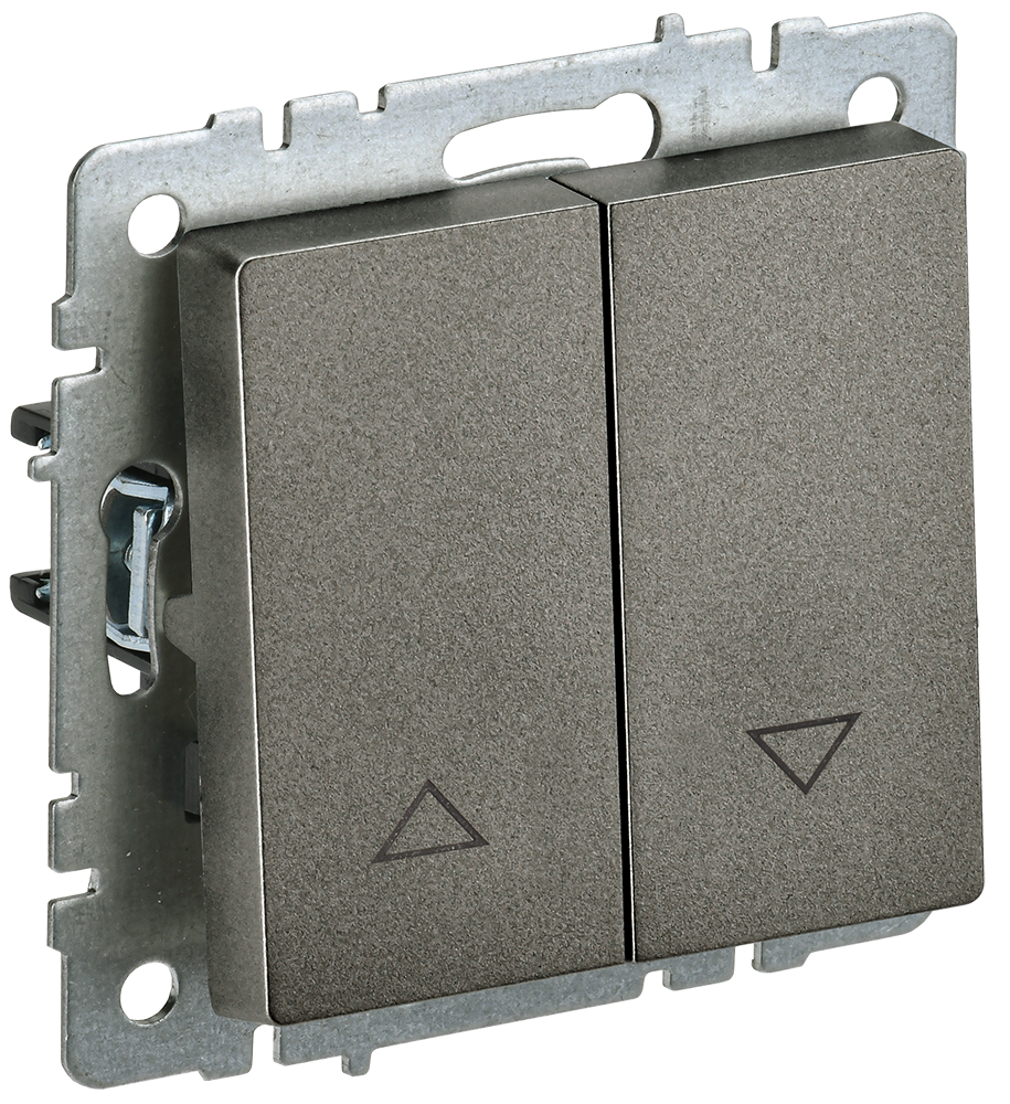 BRITE Выключатель жалюзи 10А ВС10-1-5-БрТБ темная бронза IEK