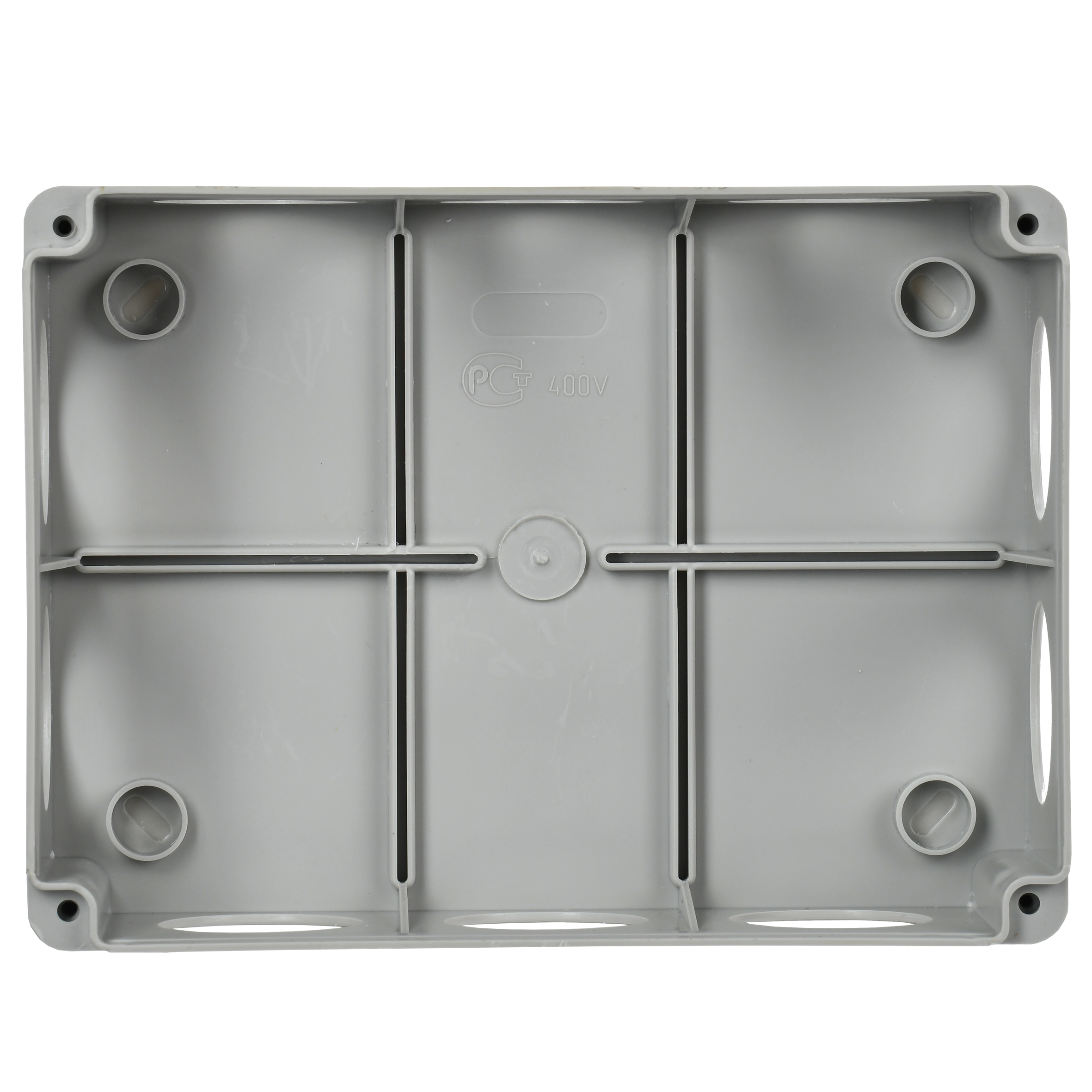 Коробка распаячная КМ41244 для открытой проводки безгалогенная (HF) 190х140х70мм IP55 10 гермовводов серая IEK
