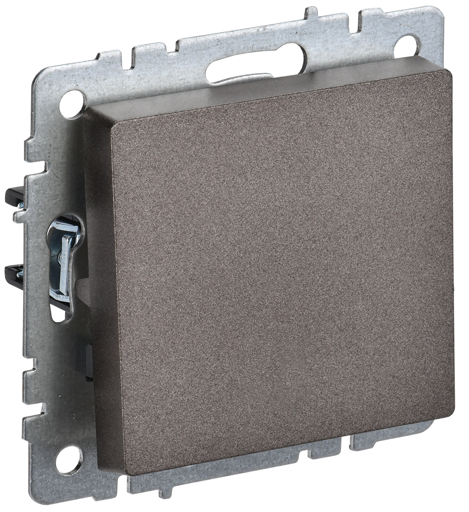 BRITE Выключатель 1-клавишный самовозвратный 10А ВС10-1-4-БрТБ темная бронза IEK