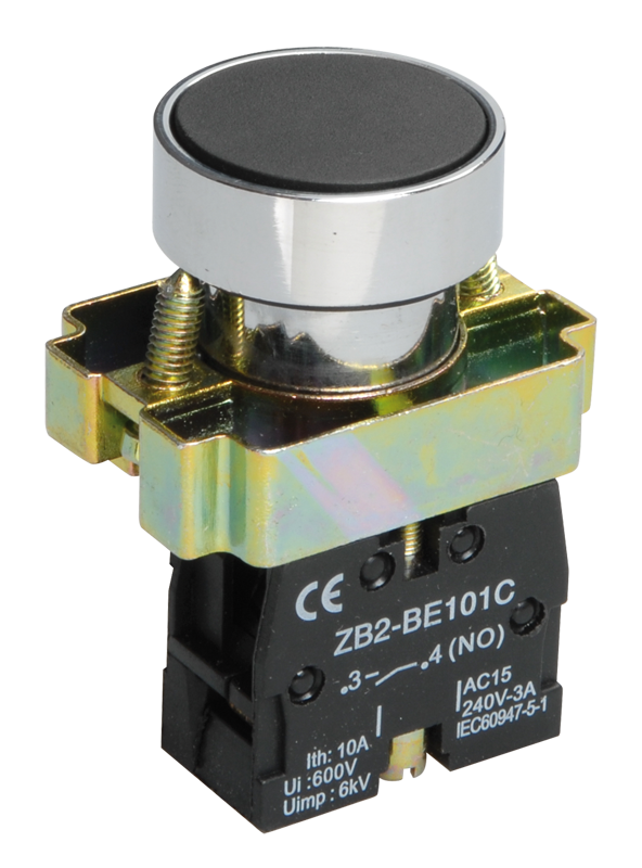 Кнопка управления LAY5-BA21 без подсветки черная 1NO IEK