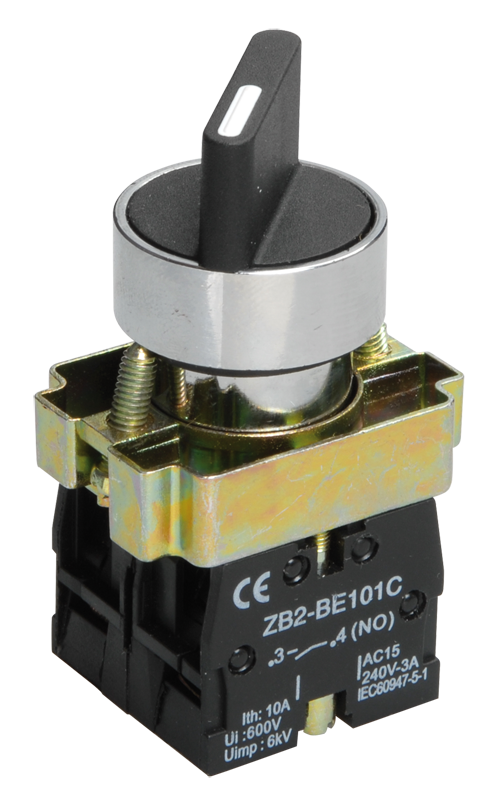 Переключатель LAY5-BD25 на 2 положения "I-0" стандартная ручка NO+NC IEK