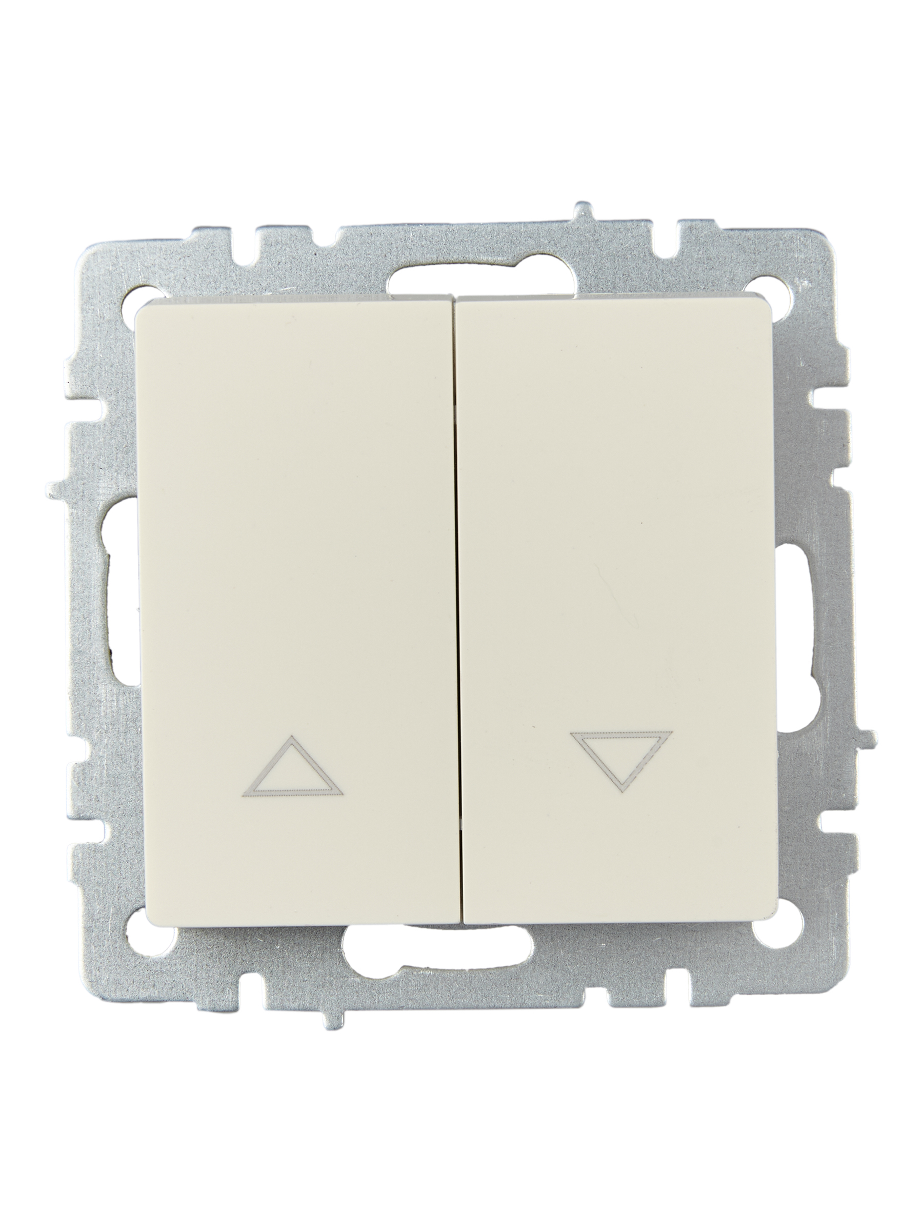 BRITE Выключатель жалюзи 10А ВС10-1-5-БрКр бежевый IEK